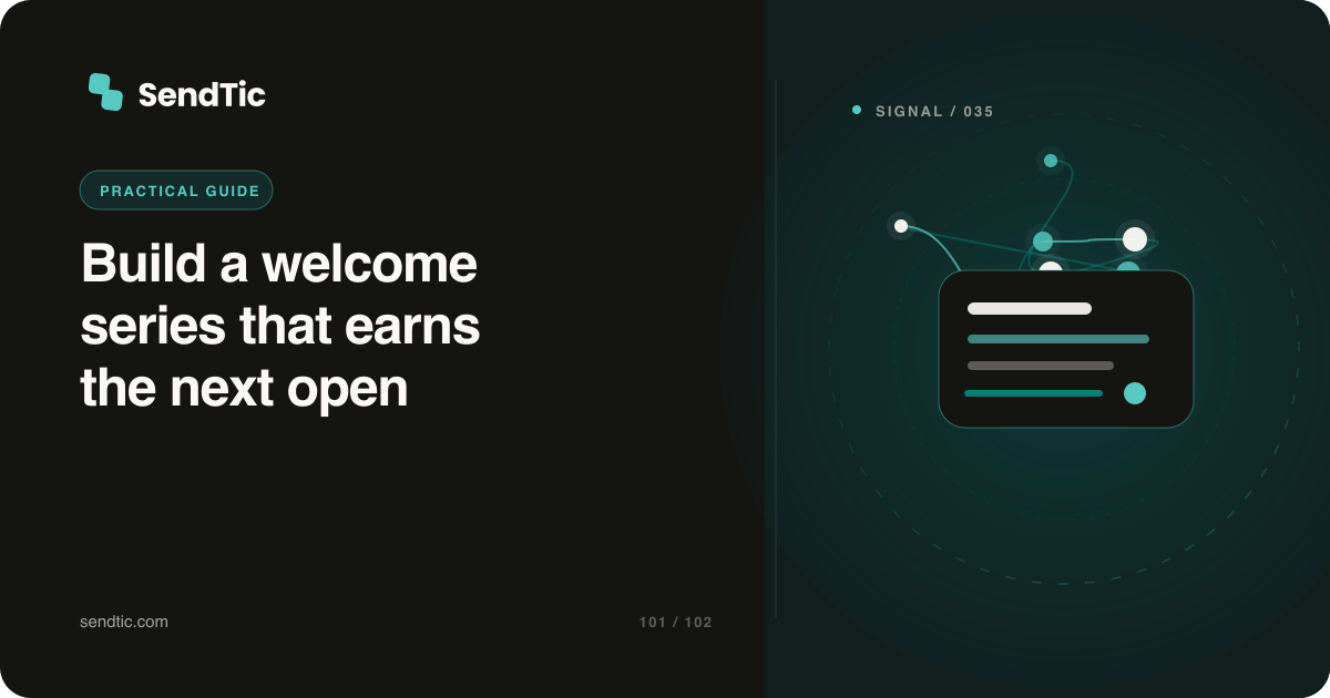 Welcome Series That Earns The Next Open by SendTic